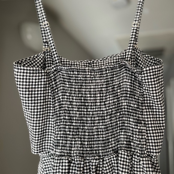 Bershka Gingham Bow Romper - Picture 7 of 8